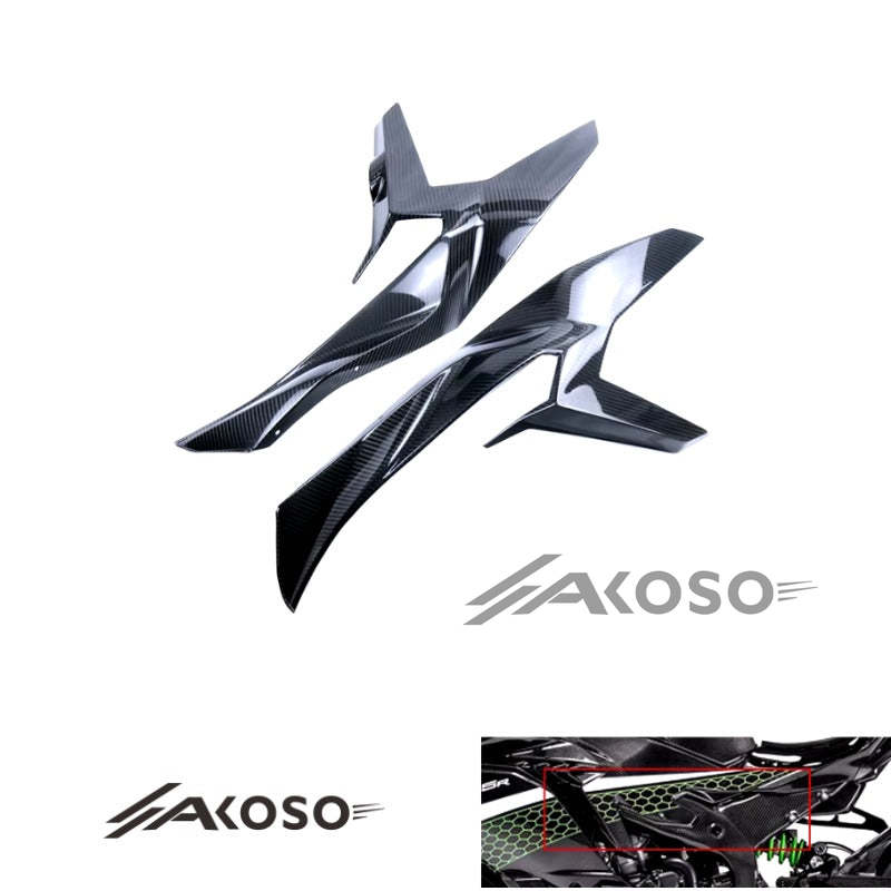 AKOSO 2020-2024 Kawasaki Ninja ZX-25R Carbon Fiber Motorcycle Accessories Body Frame Cover Plate Fairing