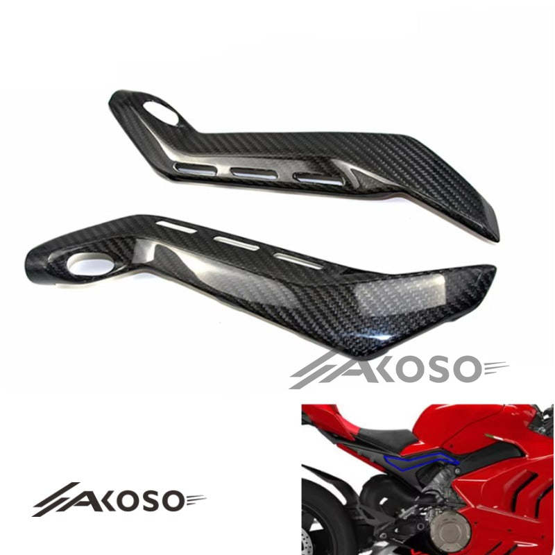 AKOSO 2018+ Ducati Panigale V4 V4S V4R Carbon Fiber Rear Seat Side Panel Covers