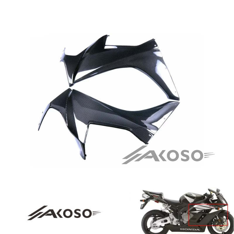 AKOSO 2017-2024 Honda CBR1000RR Carbon Fiber Motorcycle Front Side Spoiler Fairing Large Side Panels