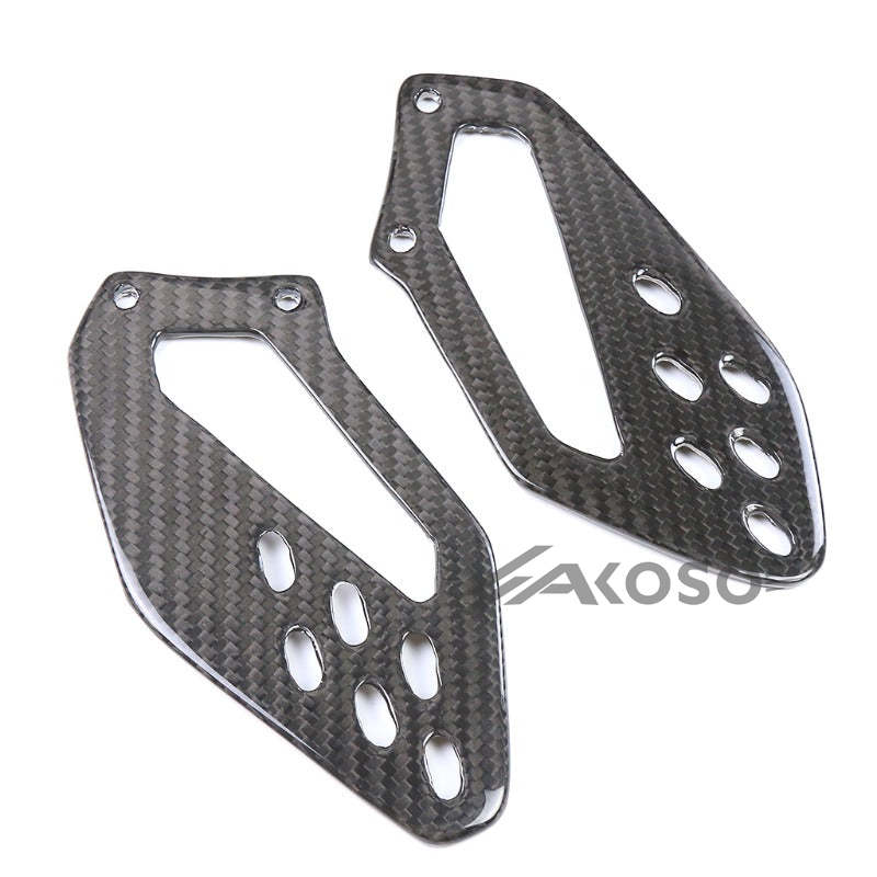 AKOSO 2009-2014 BMW S1000RR Carbon Fiber Motorcycle Foot Pegs Footrest Heel Guards