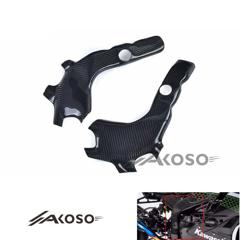 AKOSO 2020-2024 Kawasaki Ninja ZX-25R Carbon Fiber Motorcycle Accessories Frame Cover Side Fairing