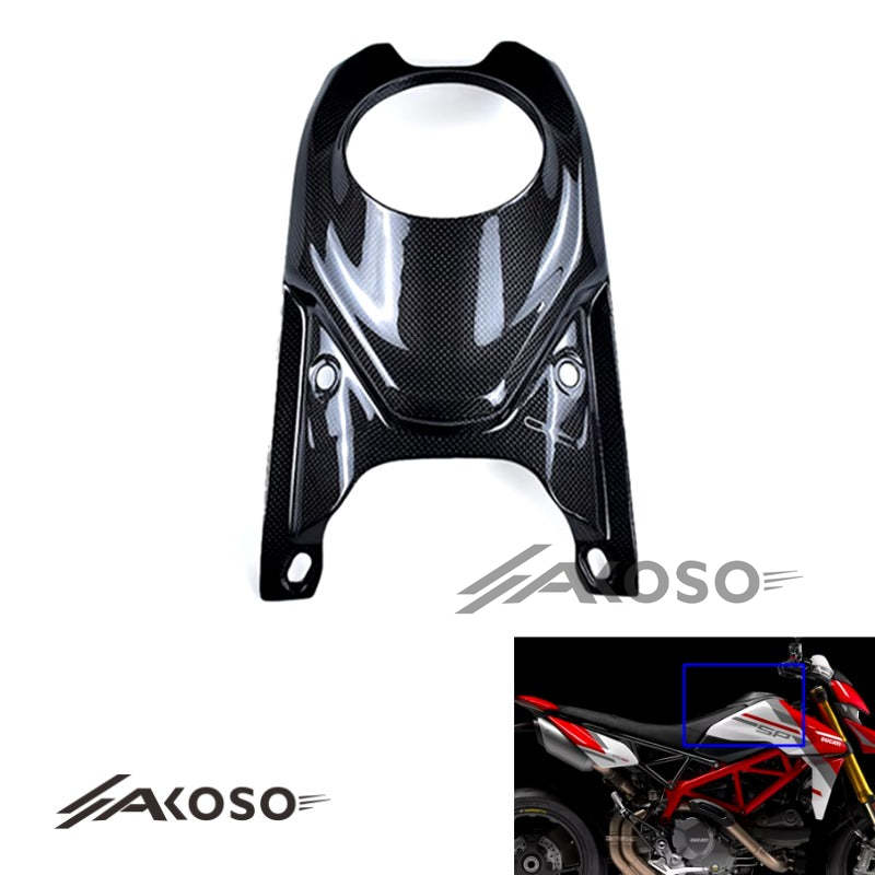 AKOSO 2019+ Ducati Hypermotard 950 Carbon Fiber Motorcycle Accessories Fuel Tank Cover