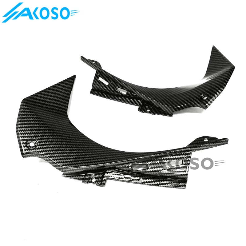 AKOSO 2019-2022 Kawasaki Ninja ZX-6R Carbon Fiber Motorcycle Upper Front Dash Air Cover Fairing