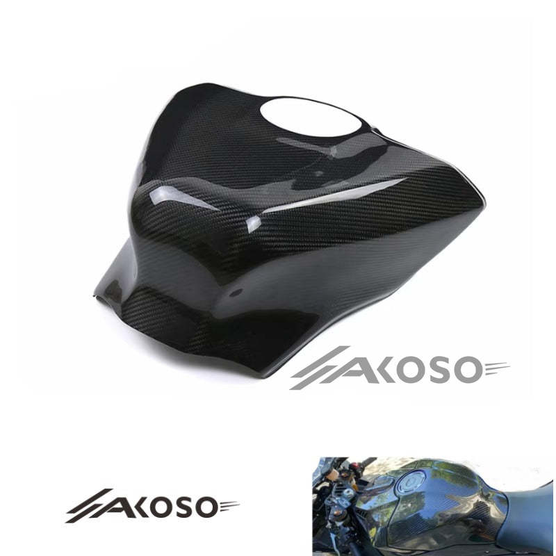 AKOSO 2020-2024 Yamaha R1 R1M Carbon Fiber Oil Fuel Gas Tank Cover Guard Protector Motorcycle