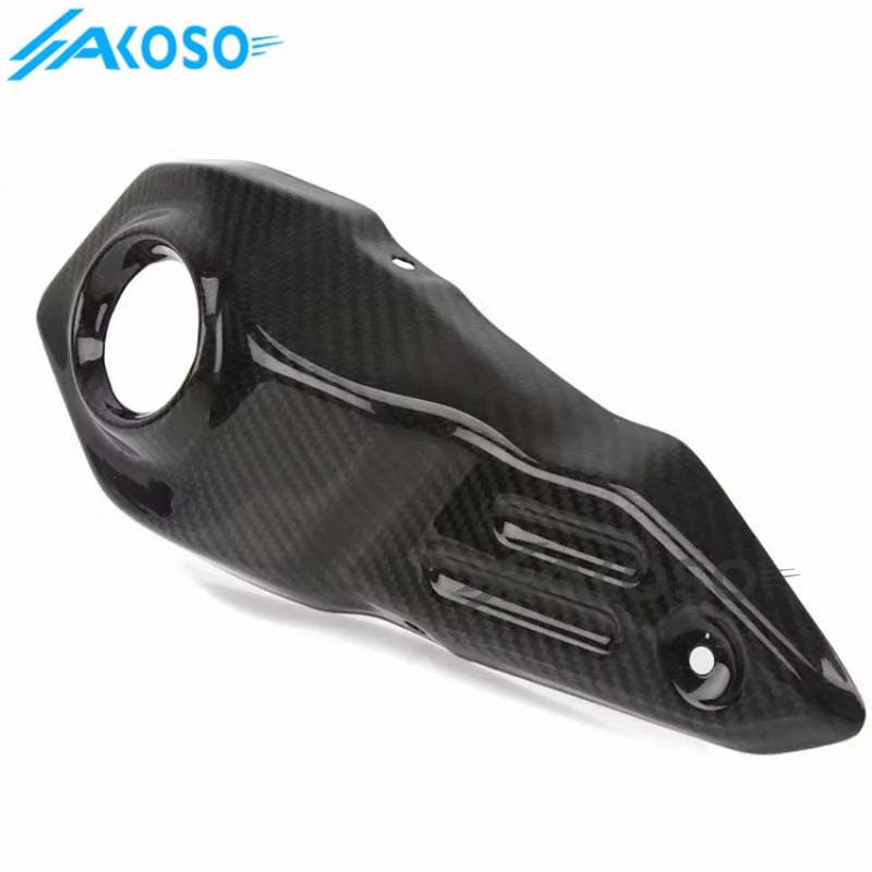 AKOSO MT09 FZ09 2017-2020 YAMAHA Carbon Fiber Exhaust Muffler Pipe Heat Shield Guard Cover Protector Fairing