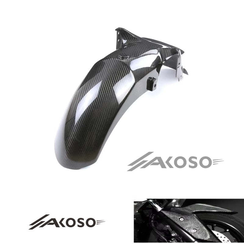 AKOSO 2017-2024 Yamaha XMAX 300 Carbon Fiber Front Fender Mudguard Wheel Cover Splash Guard