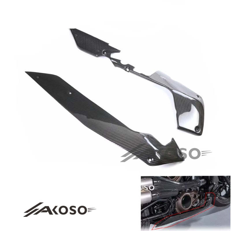 AKOSO 2021+ Harley Davidson Sportster S Carbon Fiber Lower Air Deflector Side Panel Cover Fairing