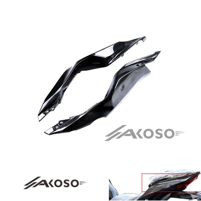 AKOSO 2020-2024 Kawasaki Ninja ZX-25R Carbon Fiber Motorcycle Rear Tail Seat Side Panel Cover Fairing