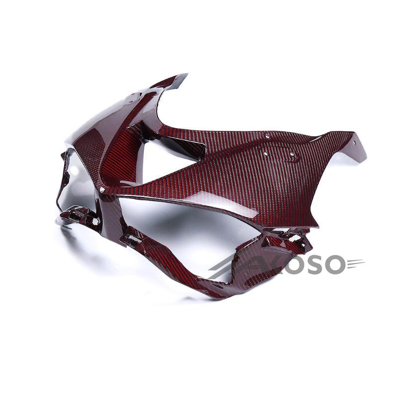 AKOSO 2024+ Kawasaki ninja ZX6R 636 Carbon Fiber Front Nose Headlight Cover Fairing