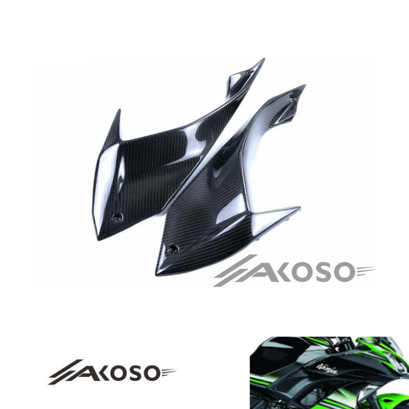 AKOSO 2014-2024 Kawasaki Ninja 650 Carbon Fiber Motorcycle Side Panels Side Frame Fairing Cover