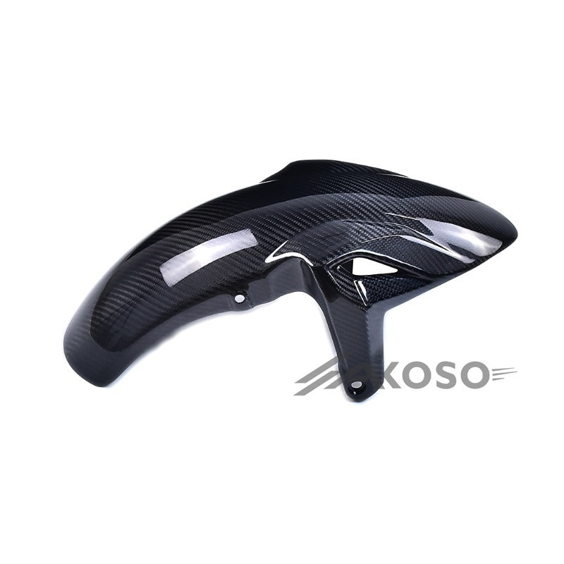 AKOSO 2014-2024 Kawasaki Ninja 650 Carbon Fiber Motorcycle Front Fender Hugger Mudguard Fairing