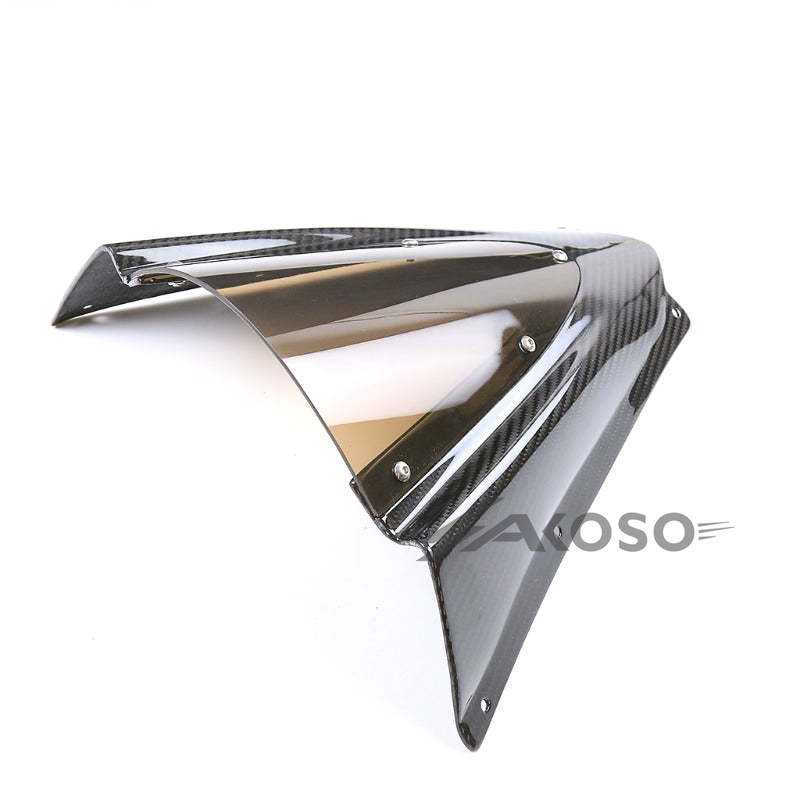 AKOSO 2015-2024 Kawasaki Ninja H2 H2R Carbon Fiber Motorcycle Wind Deflectors Windshield Windscreen