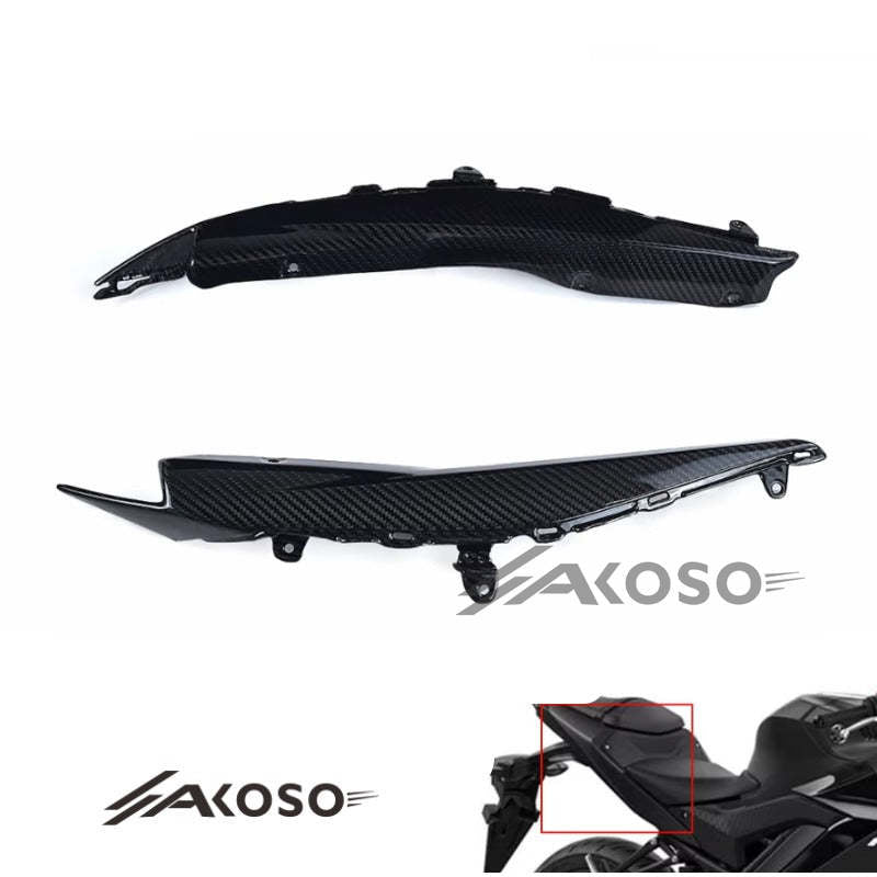 AKOSO 2022-2024 Yamaha R3 Carbon Tail Rear Seat Inside Side Cover Panels Fairing