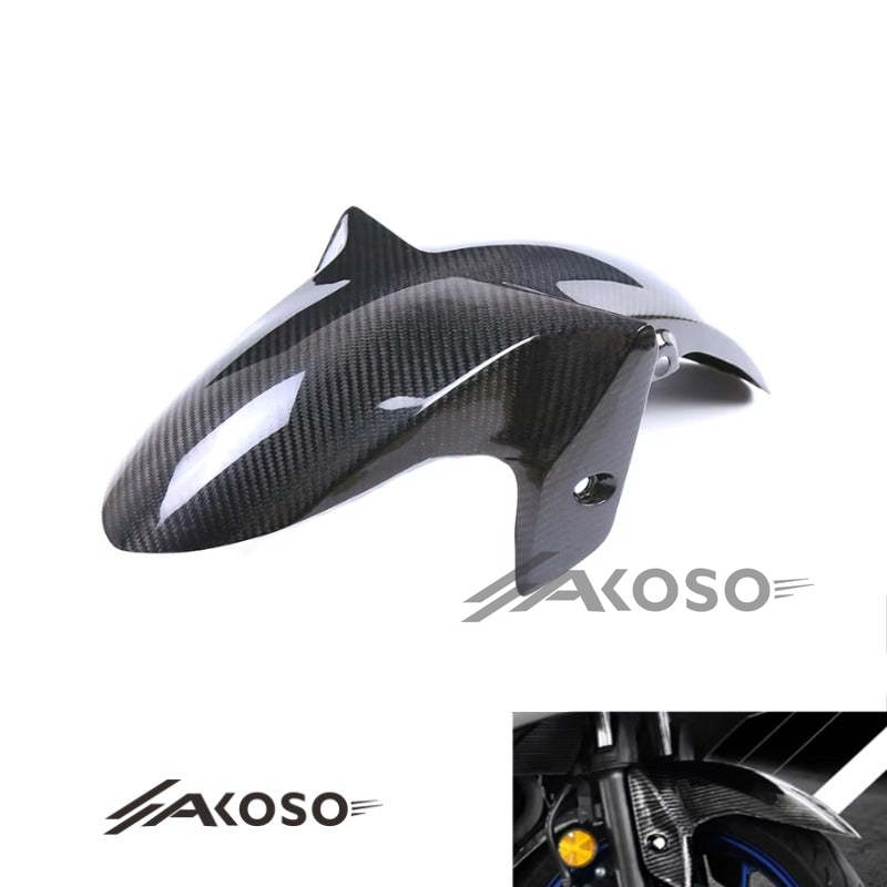 AKOSO 2015-2018 Yamaha YZF R3 Carbon Fiber Fender Front Wheel Hugger Mudguard