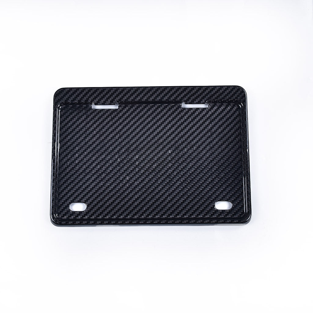 Universal Superior Motorcycle Rear License Plate Frame Real Carbon Fiber Mount Holder Number Cover