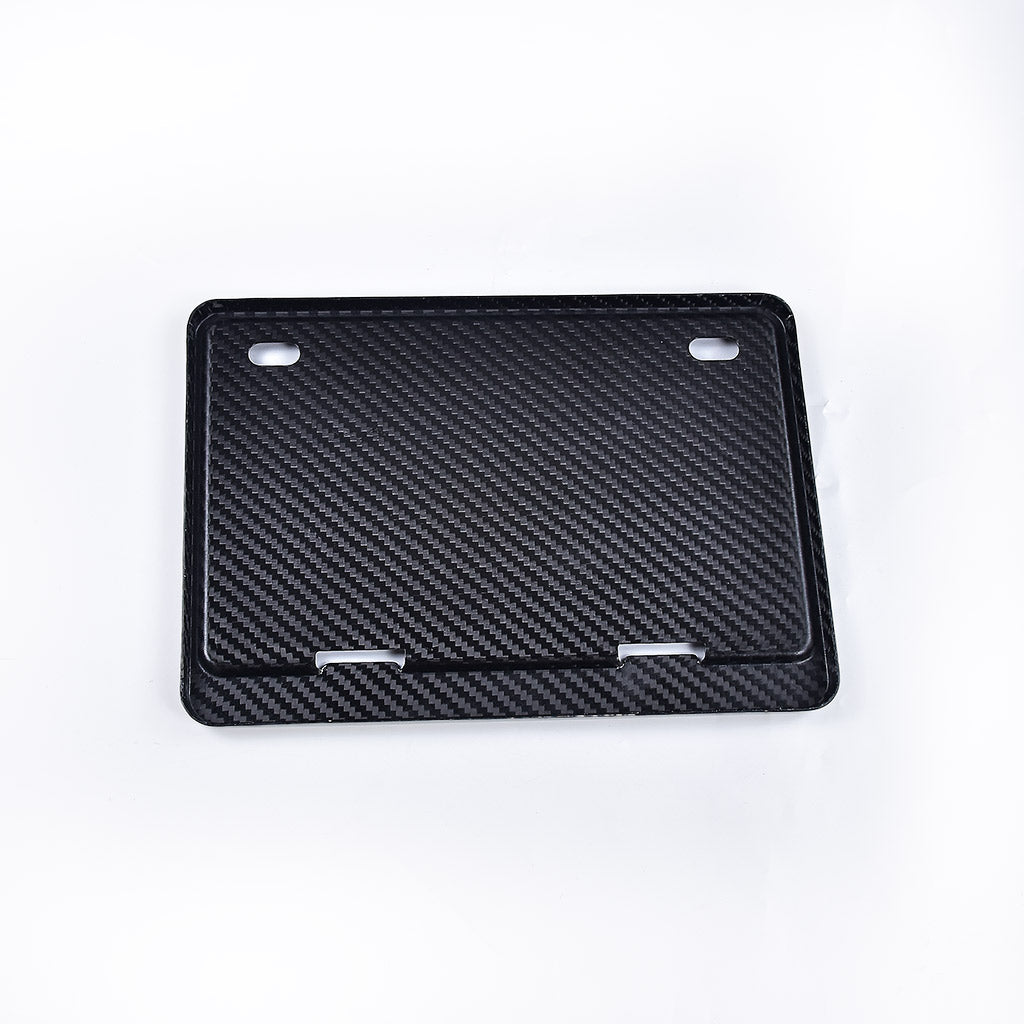 Universal Superior Motorcycle Rear License Plate Frame Real Carbon Fiber Mount Holder Number Cover