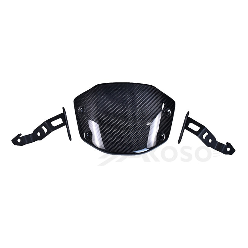 AKOSO 2019+ Honda CB650R Carbon Fiber Windshield Windscreen Front Screen Wind Deflector