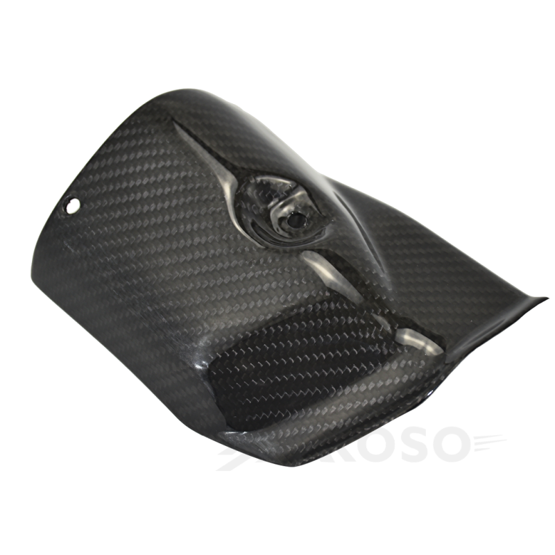 AKOSO 2017-2024 Yamaha R6 Carbon Fiber Exhaust Cover Muffler Pipe Heat Shield Guard