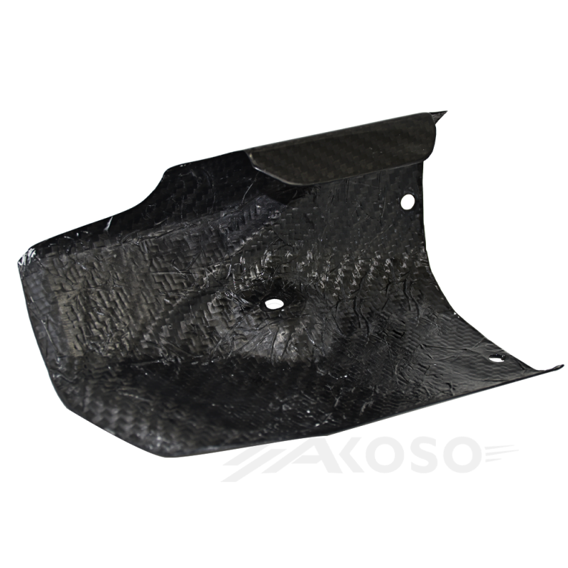 AKOSO 2017-2024 Yamaha R6 Carbon Fiber Exhaust Cover Muffler Pipe Heat Shield Guard