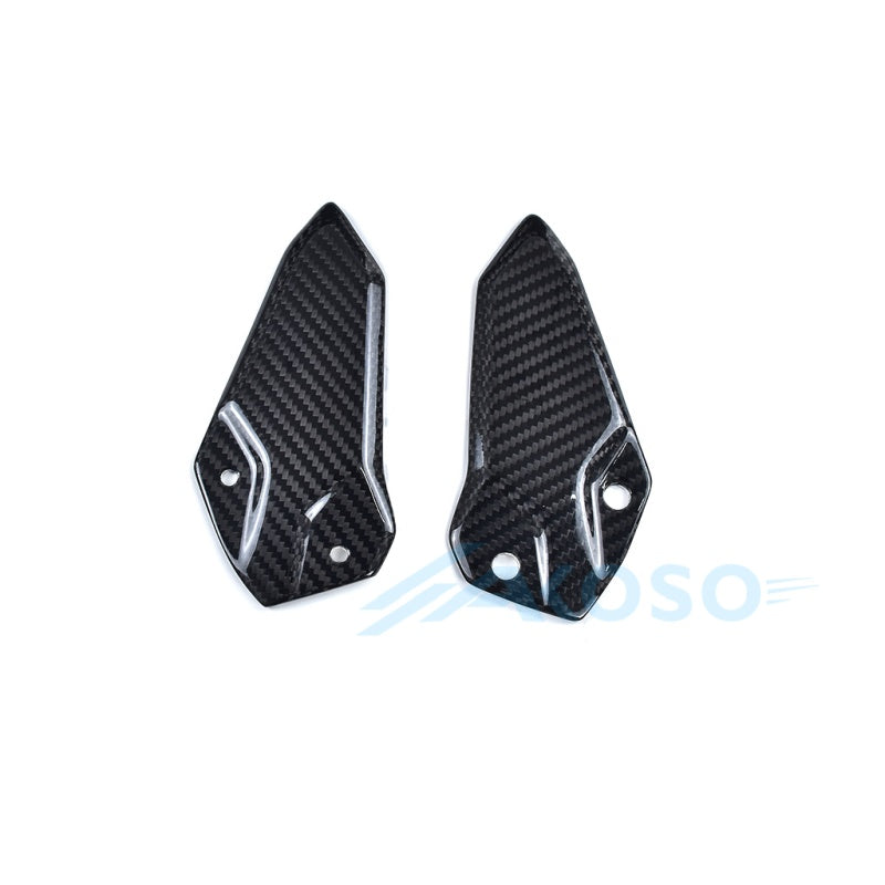 AKOSO 2023+ Kawasaki Ninja ZX-4R ZX-4RR Carbon Fiber Heel Guard Rearset Plate Foot Peg Protector