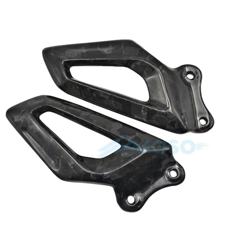 AKOSO 2025 BMW S1000RR Carbon Fiber Rearset Plate Foot Peg Protector Heel Guards