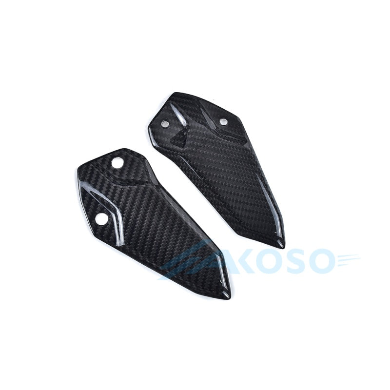AKOSO 2023+ Kawasaki Ninja ZX-4R ZX-4RR Carbon Fiber Heel Guard Rearset Plate Foot Peg Protector