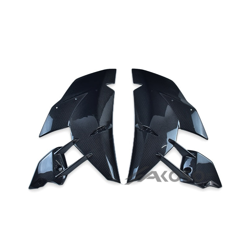 AKOSO 2015-2024 Kawasaki Ninja H2 H2R Carbon Fiber Motorcycle Front Upper Side Panel Fairings