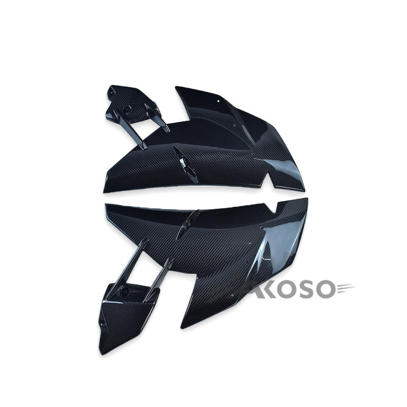 AKOSO 2015-2024 Kawasaki Ninja H2 H2R Carbon Fiber Motorcycle Front Upper Side Panel Fairings