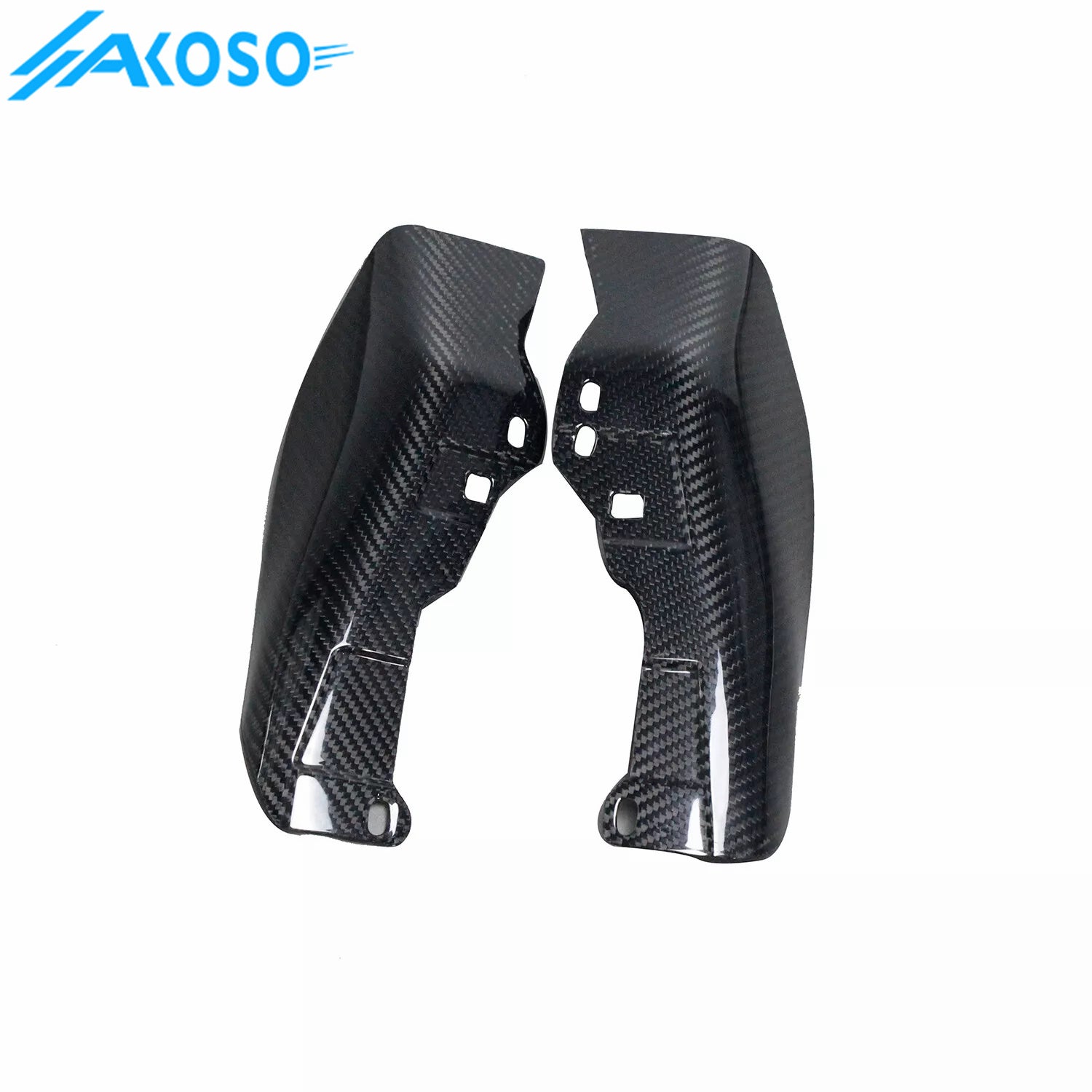 AKOSO Carbon Fiber Mid Frame Air Deflector Trim Side Cover for Harley Touring Street Glide Road Glide 2009-2024