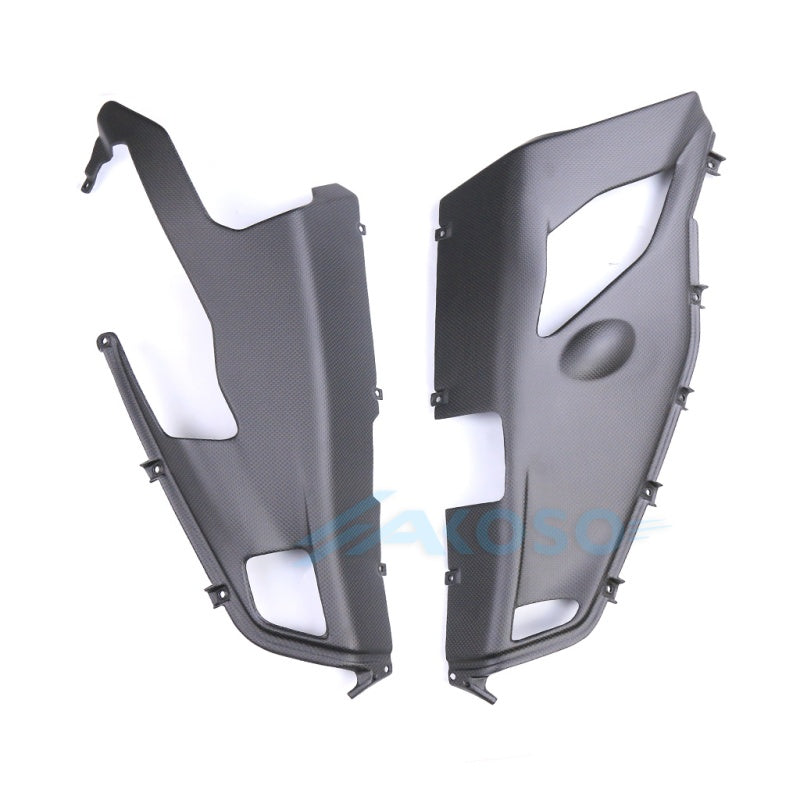 AKOSO 2018-2024 Ducati Panigale V4 V4S V4R Carbon Fiber Lower Side Fairing Belly Pan Akrapovic Exhaust 