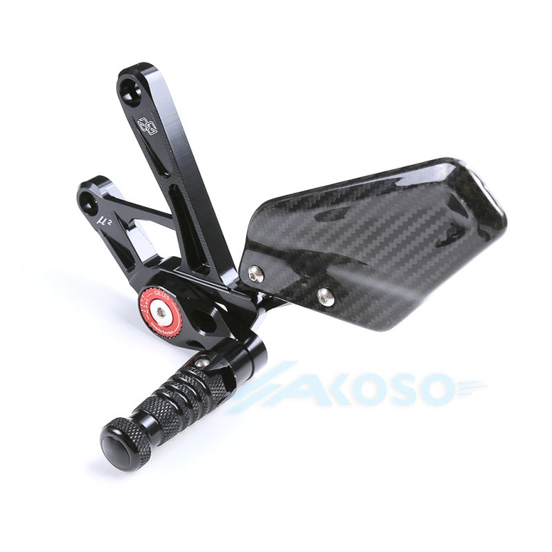  2015-2024 Yamaha YZF R1 R1M Dry Carbon Fiber Motorcycle Adjustable Sport Racing Rearset Footpeg Footrest Rear Set