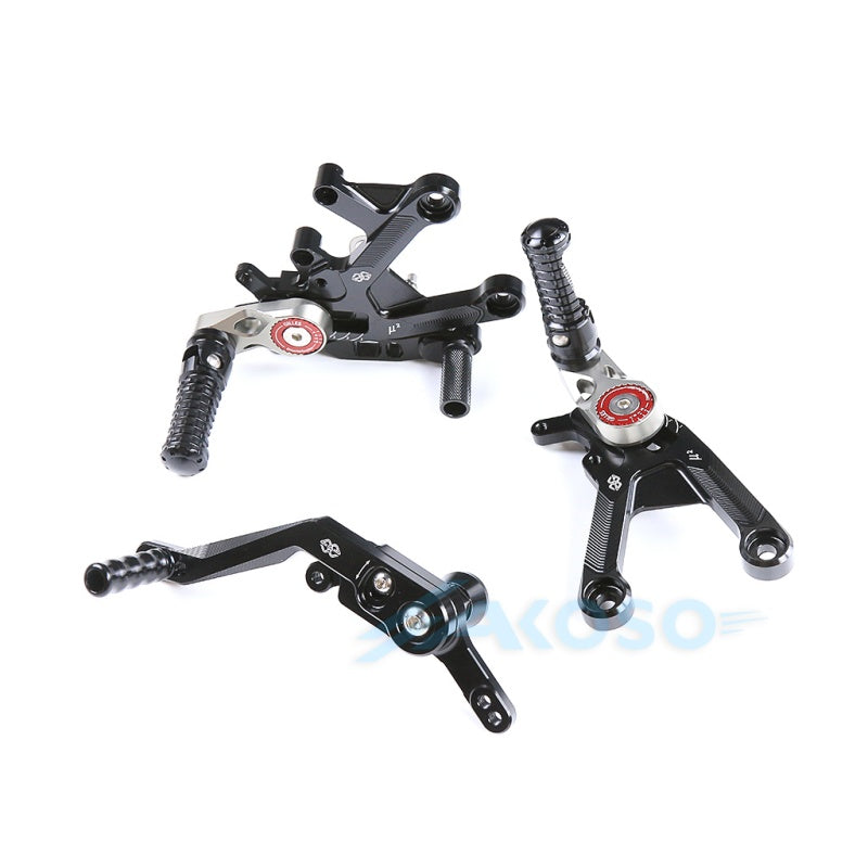 2021-2024 Honda CBR 1000RR-R Dry Carbon Fiber Footrest Kits Racing Motorcycle Adjustable Rearset