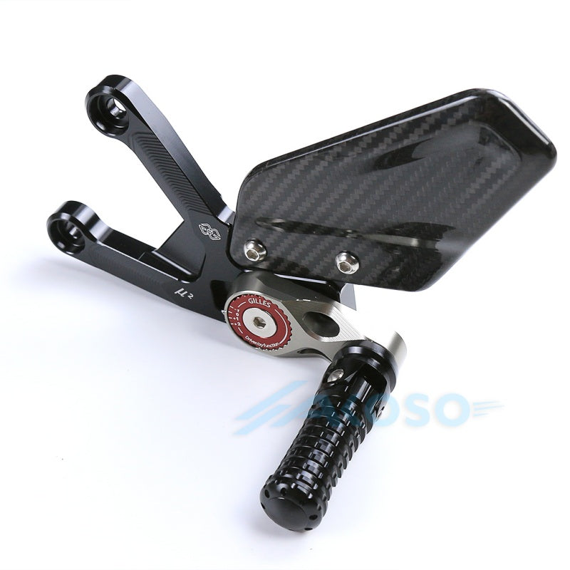 2021-2024 Honda CBR 1000RR-R Dry Carbon Fiber Footrest Kits Racing Motorcycle Adjustable Rearset