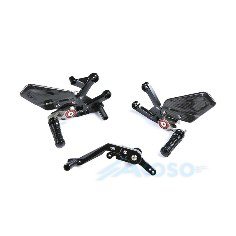 2021-2024 Honda CBR 1000RR-R Dry Carbon Fiber Footrest Kits Racing Motorcycle Adjustable Rearset