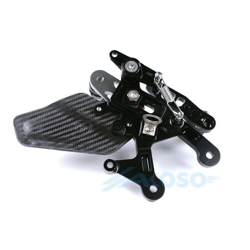 2021-2024 Honda CBR 1000RR-R Dry Carbon Fiber Footrest Kits Racing Motorcycle Adjustable Rearset