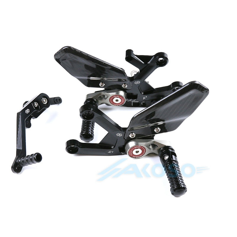 2021-2024 Honda CBR 1000RR-R Dry Carbon Fiber Footrest Kits Racing Motorcycle Adjustable Rearset