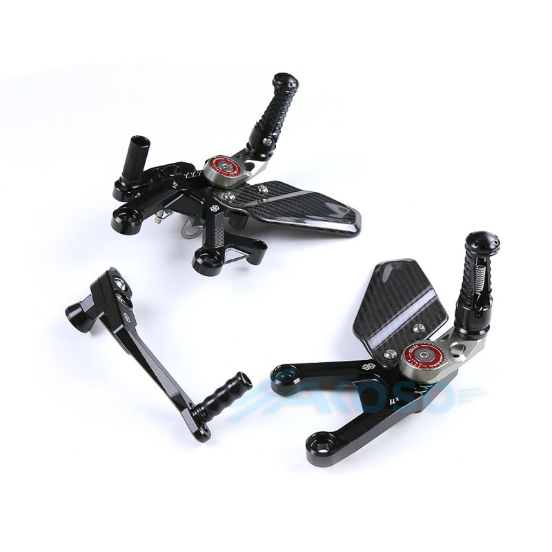 2021-2024 Honda CBR 1000RR-R Dry Carbon Fiber Footrest Kits Racing Motorcycle Adjustable Rearset