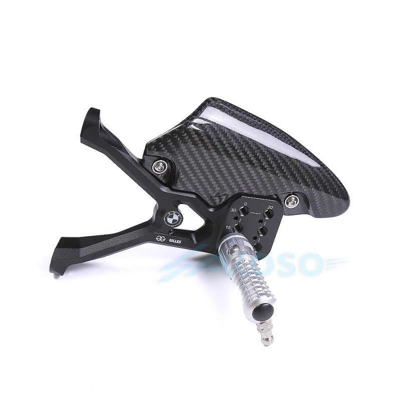 2023+ BMW Motorrad M1000RR Dry Carbon Fiber Footrest Kits Racing Adjustable Foot Pegs Rearset