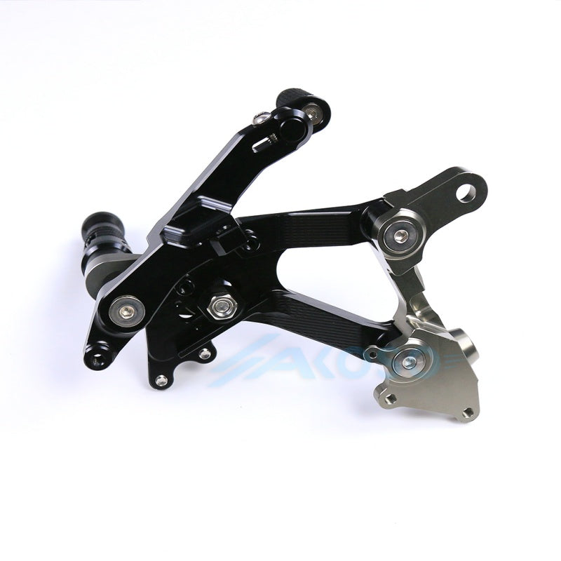 AKOSO Ducati Panigale V4 V4R V4S CNC Aluminum Dry Carbon Fiber Footpeg Rearset Racing Adjustable Rear Footrest