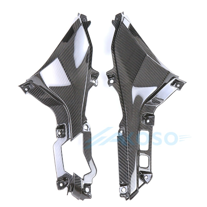 AKOSO 2023+ Kawasaki Ninja ZX-4R ZX-4RR Carbon Fiber Front Lower Side Air Duct Intake Panels