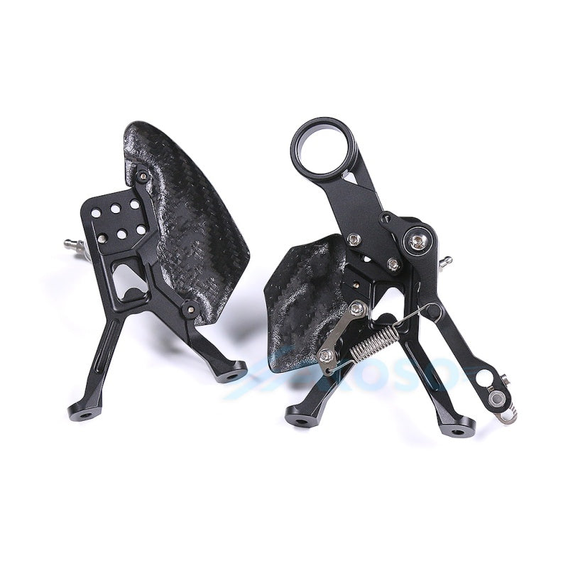 2023+ BMW Motorrad M1000RR Dry Carbon Fiber Footrest Kits Racing Adjustable Foot Pegs Rearset