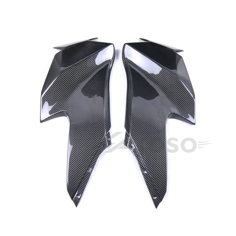 AKOSO 2021-2024 Kawasaki Ninja ZX10R ZX-10R Carbon Fiber Motorcycle Front Upper Side Panels Fairing