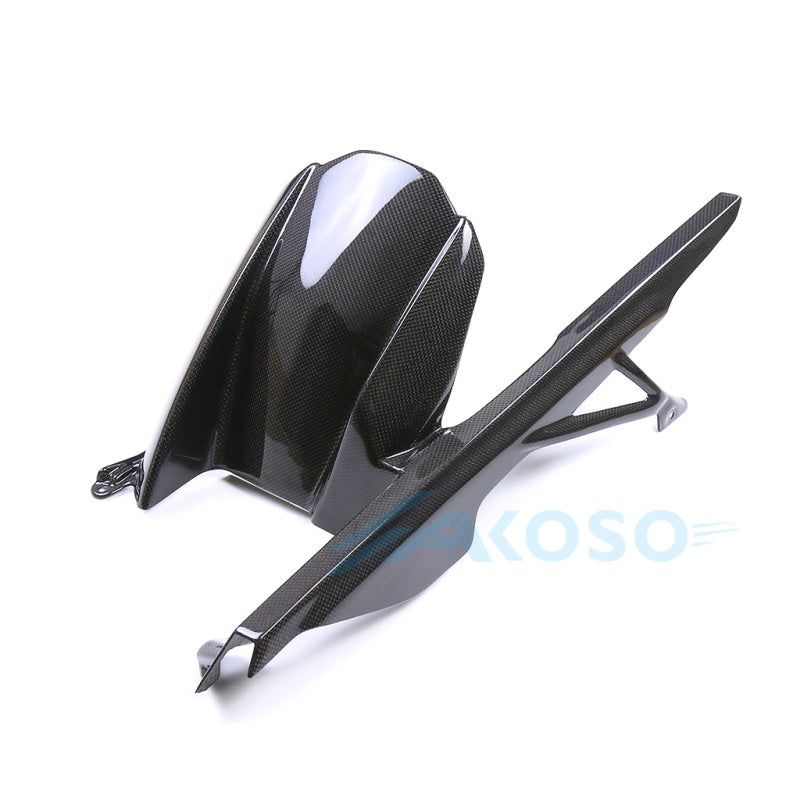 AKOSO 2019-2022 BMW S1000RR 3K Garde-boue arrière en fibre de carbone pure avec chaîne anti-éclaboussures Garde-boue arrière