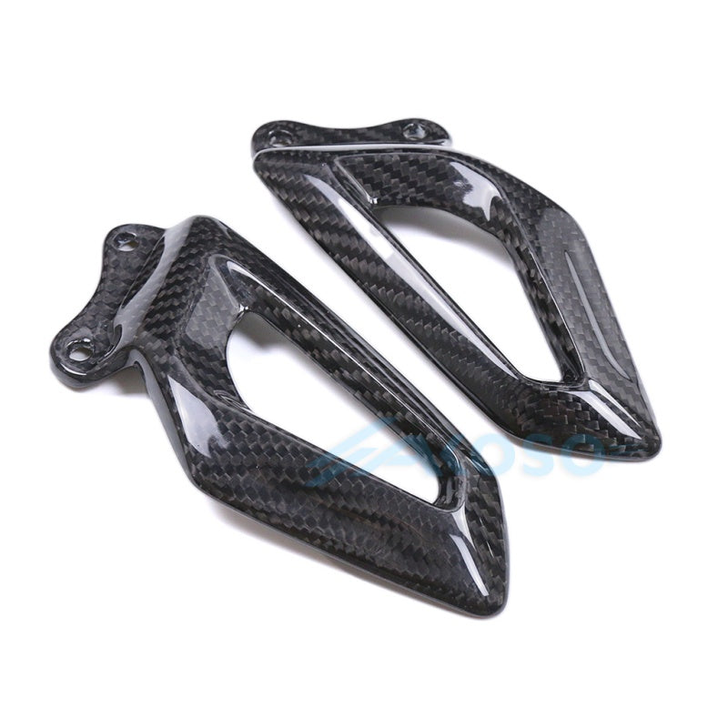 AKOSO 2025 BMW S1000RR Carbon Fiber Rearset Plate Foot Peg Protector Heel Guards