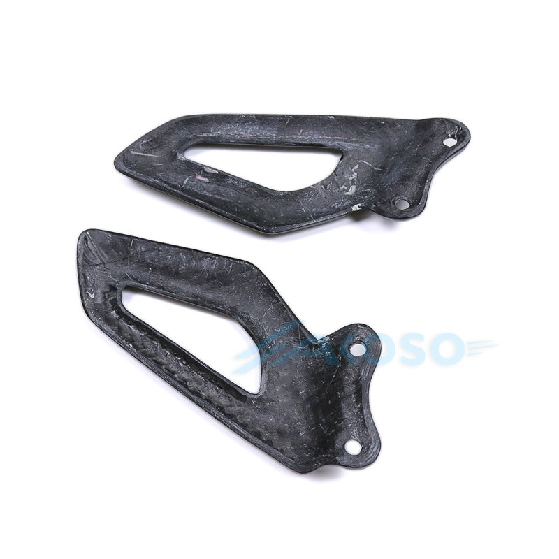 AKOSO 2025 BMW S1000RR Carbon Fiber Rearset Plate Foot Peg Protector Heel Guards