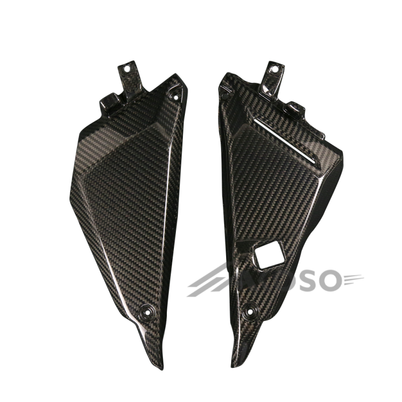 AKOSO 2014-2024 Kawasaki Ninja 650 Carbon Fiber Motorcycle Frame Shell Side Cover Fairing Trim Cowl Panel