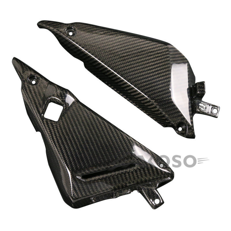 AKOSO 2014-2024 Kawasaki Ninja 650 Carbon Fiber Motorcycle Frame Shell Side Cover Fairing Trim Cowl Panel