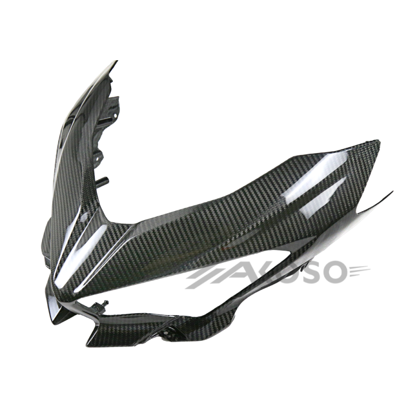 AKOSO 2018-2024 Kawasaki Ninja 400 Carbon Fiber Front Nose Headlight Cover Fairing Motorcycle