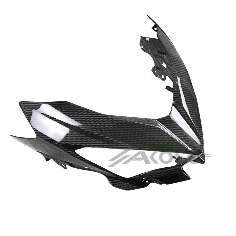 AKOSO 2018-2024 Kawasaki Ninja 400 Carbon Fiber Front Nose Headlight Cover Fairing Motorcycle