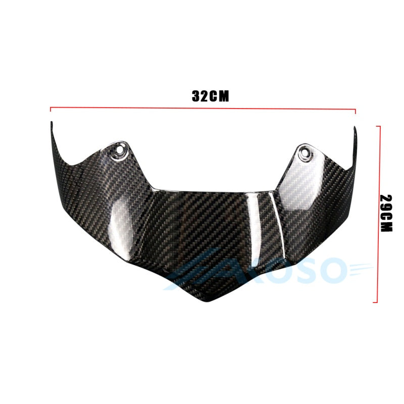 AKOSO 2017-2019 Kawasaki Z900 Carbon Fiber Motorcycle Front Beak Nose Cone Extension Fairing